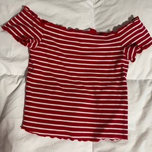 Over the shoulder crop top